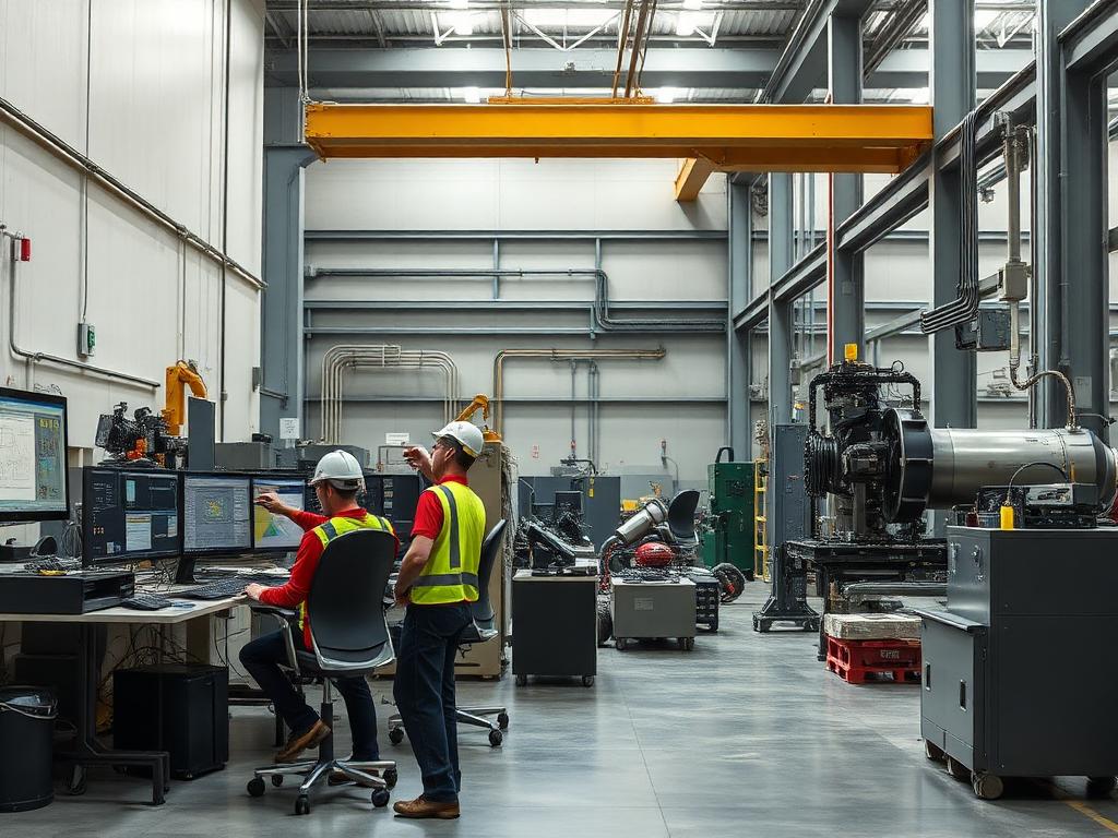 Engineering and fabrication area for elevator structures