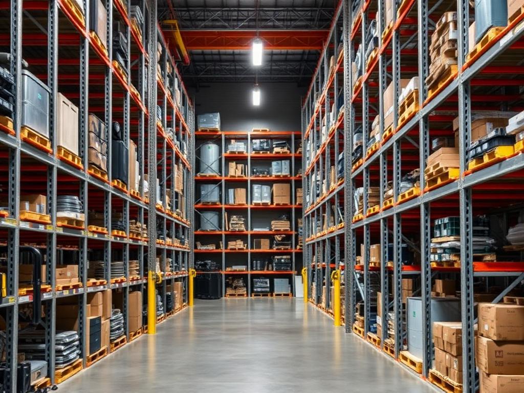 Elevator component storage warehouse