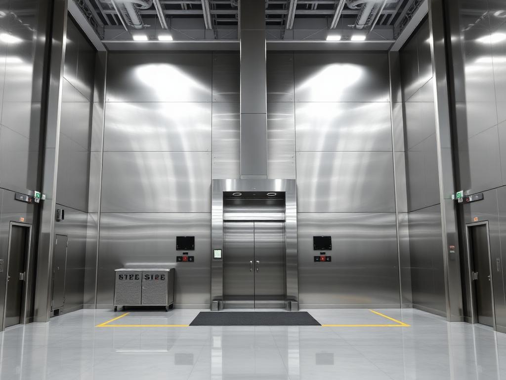 Elevator testing and finishing bay